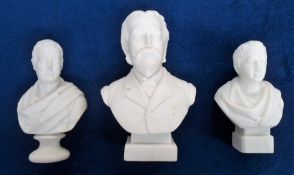 Collectables, 3 'Parian Ware' figures to comprise W.H. Goss himself (approx. 6.5"), Sir Walter Scott
