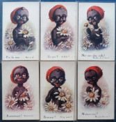 Postcards, Advertising, Wellcome Surchoix shoe repairs, set of 6 cards by A. Wuyts featuring a