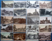 Postcards, a UK mixed topographical selection of approx. 50 cards, the majority street scenes and