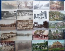Postcards, Kent, a mix of approx. 58 cards, with many RPs inc. Pelham Rd S Gravesend, Loose