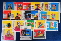 Trade card wrappers, Topps, a collection of approx. 20 different wrappers from various series inc.