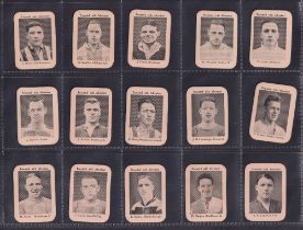 Trade cards, Thomson, Footballers, Hunt the Cup cards, 'K' size, (set, 52 cards) (gen gd)