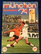 Trade sticker album, Football, Vanderhout (Holland), 'Munchen 74', World Cup Album, part complete