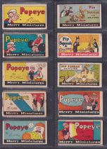Trade cards, Home Publicity Ltd, Merry Miniatures, 12 different cards (mixed condition, fair/gd)