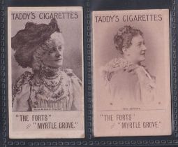 Cigarette cards, Taddy, Actresses, Collotype, 2 cards, Miss Minnie Palmer & Mrs Kendal (some sl