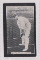 Cigarette card, Smith's, Champions of Sport, (Blue Back), type card, Cricket, W W Armstrong (sl