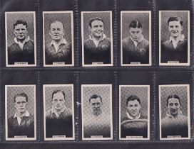 Cigarette cards, Wills, Rugby, three sets, two New Zealand issues, New Zealand Footballers (50