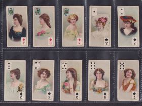 Cigarette cards, BAT, Beauties, Tobacco Leaf Back (P/C inset) (49/52, missing AC, 9C & JC) (fair) (