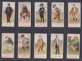 Cigarette cards, Cope's, Cope's Golfers, (10/50), nos 4, 9, 19, 23, 29, 35 (damage to front), 36,