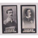 Cigarette cards, Cadle's, Footballer's, 2 cards, T W Pearson & G L Lloyd, both Newport (gd/vg)