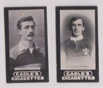 Cigarette cards, Cadle's, Footballer's, 2 cards, T W Pearson & G L Lloyd, both Newport (gd/vg)