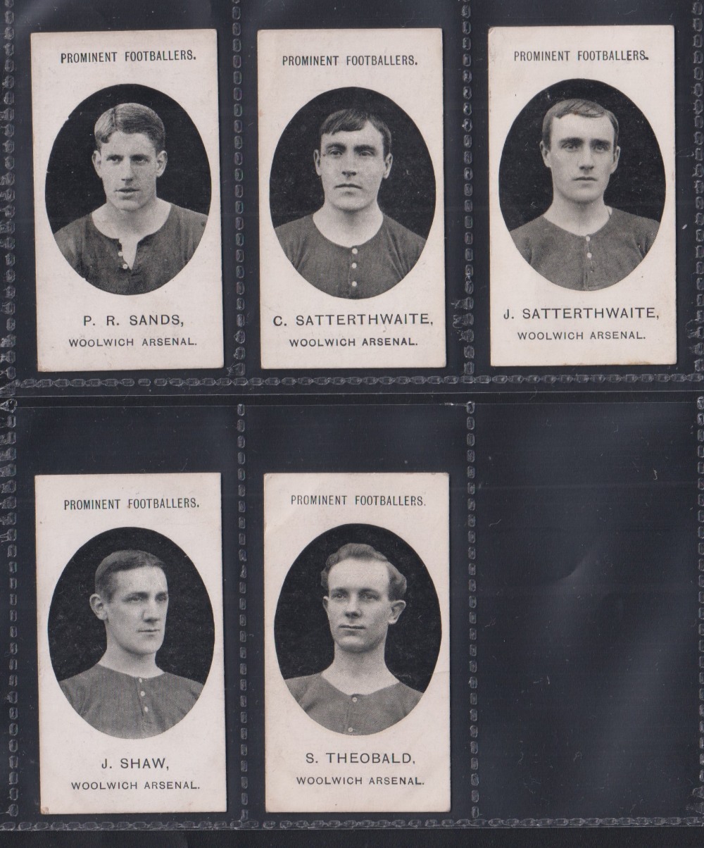 Cigarette cards, Taddy, Prominent Footballers (With Footnote), Woolwich Arsenal (set, 15 cards) ( - Image 3 of 4
