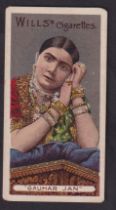 Cigarette card, Wills, Indian Series, type card, 'Gauhar Jan' (toned, gd) (1)