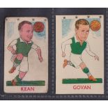 Trade cards, Football, Anon, (Kiddy's Favourites), Football Stars, Four Black Stars to top of cards,