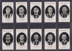 Cigarette cards, Taddy, Prominent Footballers, (No Footnote), Hull City, 14 cards, (one with paper