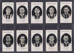 Cigarette cards, Taddy, Prominent Footballers, (No Footnote), Hull City, 14 cards, (one with paper