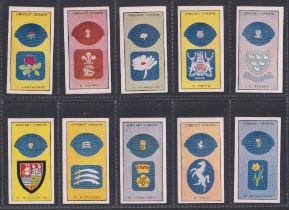 Trade cards, Thomson, Cricket Crests, (set, 16 cards) (gd/vg)