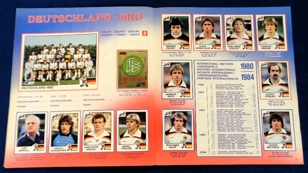 Trade sticker album, Football, Panini, Euro 84 album, France (complete) (vg) - Image 3 of 4