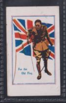 Cigarette card, W Pepperdy, Army Pictures, Cartoons etc, type card, 'For the Old Flag' (sl marks,