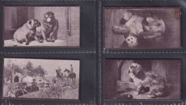 Cigarette cards, H.C. Lloyd, Academy Gems (Mauve Front), 4 cards, all featuring dogs, 'Ther's No