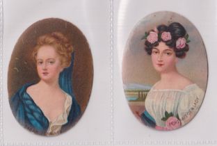 Cigarette cards, Wills, Miniatures (Metal), 'Sarah Jennings' & 'Portrait of a Lady' (gd) (2)