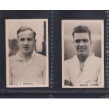 Cigarette cards, Malta, Scerri, International Footballers, 2 cards, no 3 J Marshall, West Ham, &