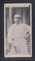 Cigarette card, Faulkner's, Cricketers Series, type card, no 6, K S Ranjit Sinhji, Sussex (gen