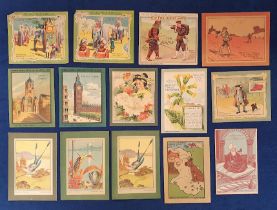 Trade cards, UK Boot & Shoe Companies, a collection of 22, large size, early advertising cards,