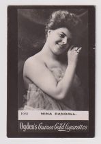 Cigarette card, Ogden's, Guinea Gold, General Interest numbered cards, no 1081, Nina Randall,