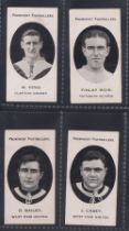 Cigarette cards, Taddy, Prominent Footballers (London Mixture) 4 cards, W Hind (Clapton Orient) (