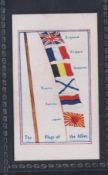 Trade card, Mearbeck, Army Pictures, Cartoons etc, type card, H12, 'The Flags of the Allies' (vg) (