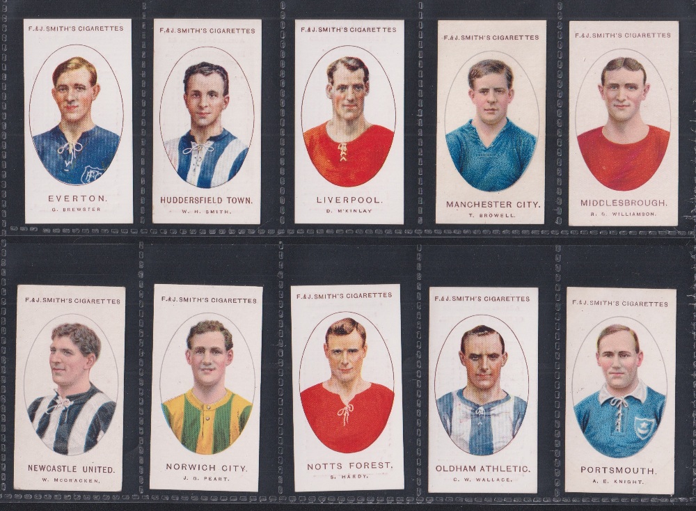 Cigarette cards, Smith's, Football Club Colours, Different, 1921/22 dates, (set, 50 cards) (few sl - Image 5 of 6