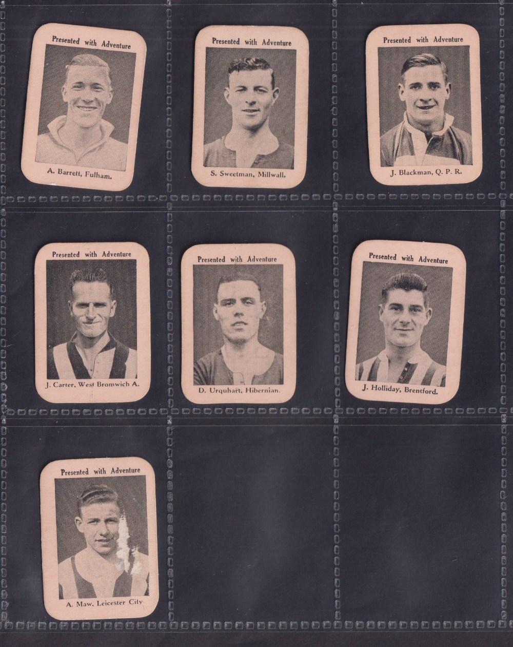 Trade cards, Thomson, Footballers, Hunt the Cup cards, 'K' size, (set, 52 cards) (gen gd) - Image 5 of 5