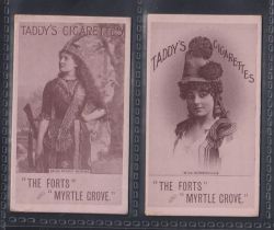 Cigarette cards, Taddy, Actresses, Collotype, 2 cards, Miss Mary Rorke & Miss Somerville (gd)