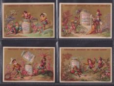 Trade cards, Liebig, Scenes in Old German Costumes, ref s96, French Language edition (set, 10 cards)