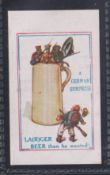 Trade card, J F Mearbeck, (Printer), Army Pictures, Cartoons etc, type card, 'A German Surprise,