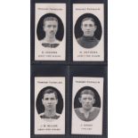 Cigarette cards, Taddy, Prominent Footballers (London Mixture) 4 cards, D Higgins, W Mathews & J B