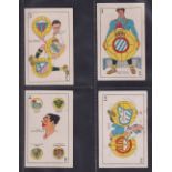 Trade cards, Spain, Football Club Badges, 49 cards with mixed chocolate company backs each showing