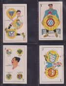 Trade cards, Spain, Football Club Badges, 49 cards with mixed chocolate company backs each showing