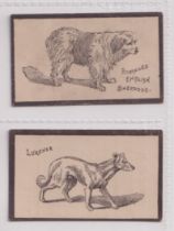 Cigarette cards, Goodbody's, Dogs, (Multi-backed), 2 cards, Lurcher (Goodbody's Celebrated