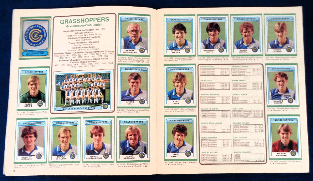 Trade sticker album, Panini 'Football 83' (Switzerland) (part complete, missing 6 stickers) (gd) - Image 2 of 2