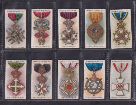 Cigarette cards, selection, Taddy, Orders of Chivalry (11 cards), British Medals & Decorations