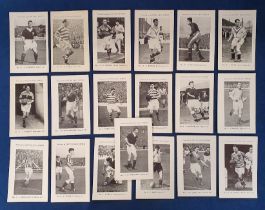 Trade cards, Scottish Daily Express, Scottish Footballers, 'P' size, 19 different cards, nos 1-16 (