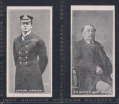 Cigarette cards, John Sinclair Ltd, North Country Celebrities, 2 cards, Captain Lambton (gd/vg) &