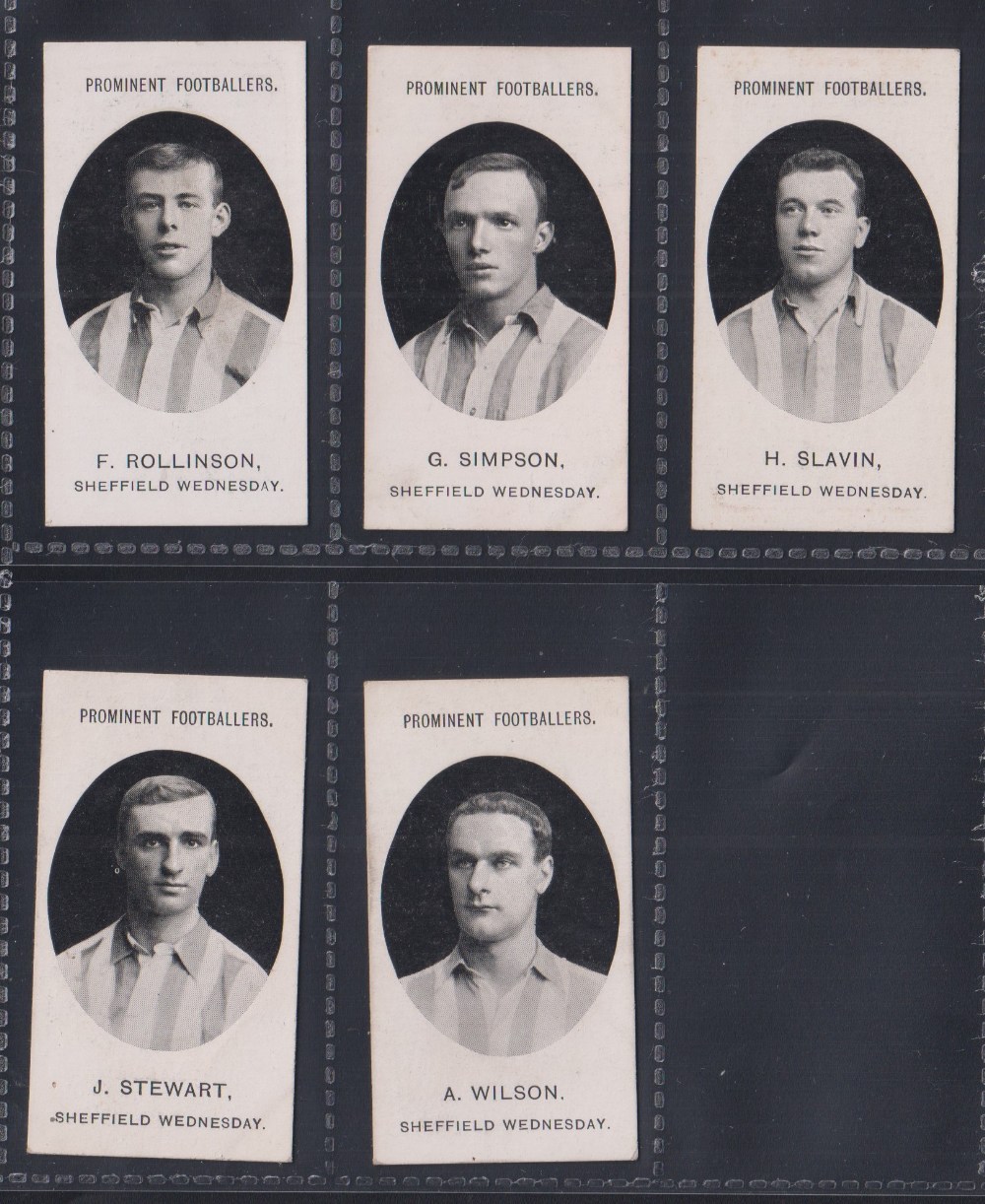 Cigarette cards, Taddy, Prominent Footballers (With Footnote), Sheffield Weds., (set, 15 cards) (2 - Image 3 of 4