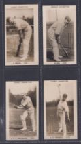 Cigarette cards, Pattreiouex, Famous Cricketers, (C1-96, printed back), 4 cards, C39, P Perrin, C47,