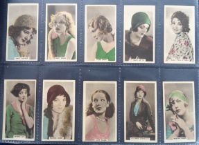 Cigarette cards, Abdulla, Cinema Stars, (Hand-coloured), 2 sets, 30 cards (3 cards issued by