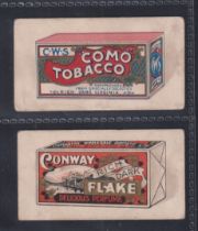 Cigarette cards, C.W.S., Advertisement Cards, unnumbered, (2/6), 'Como Tobacco' packing and '