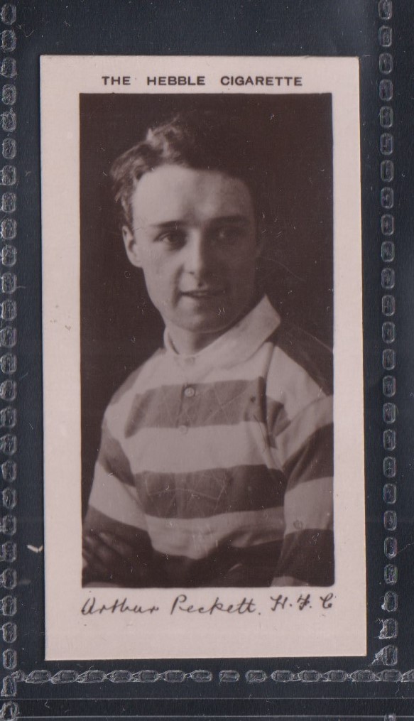 Cigarette card, R Binns, Halifax Town Footballers, type card, Arthur Peckett, (gd) (1)