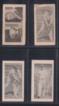 Trade cards, Australia, Cricket, Allen's, Bradman's Records, (Grey board) 4 cards, no 2, (small